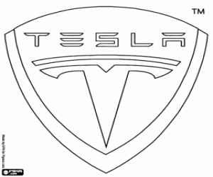 Colorear Emblema Tesla Motors