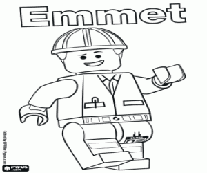Colorear Emmet, personaje del filme Lego