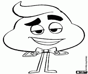 Colorear El emoji Poop, un personaje