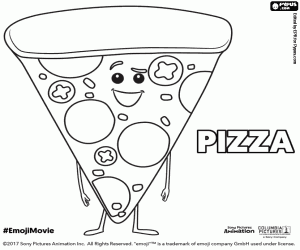 Colorear Un emoji, la porción de pizza