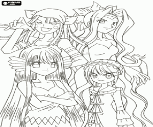 Colorear Las enemigas de las princesas sirenas