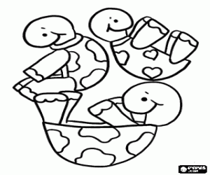 Colorear El equilibrismo de las tortugas