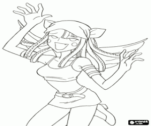 Colorear Eriru, personaje Mermaid Melody