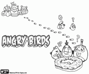 Colorear Escena del videojuego AngryBirds