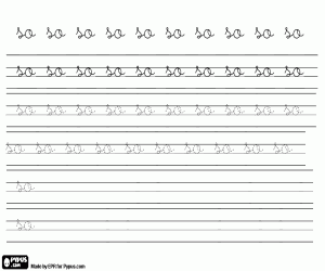 Colorear Escribir SO, letras minúsculas