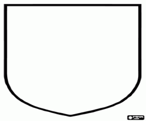 Colorear Escudo blanco para decorar