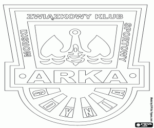 Colorear Escudo de Arka Gdynia