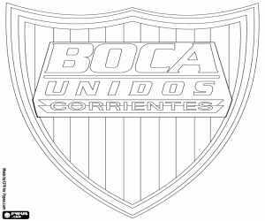 Colorear Escudo de CA Boca Unidos