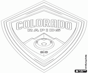Colorear Escudo de Colorado Rapids