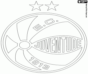 Colorear Escudo de EC Juventude