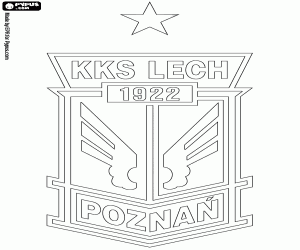 Colorear Escudo de Lech Poznań