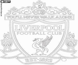 Colorear Escudo de Liverpool FC