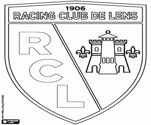 Colorear Escudo de Racing Club de Lens