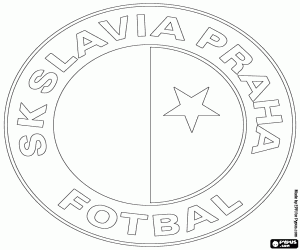 Colorear Escudo de SK Slavia Praha