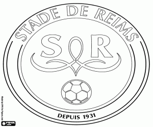 Colorear Escudo de Stade de Reims