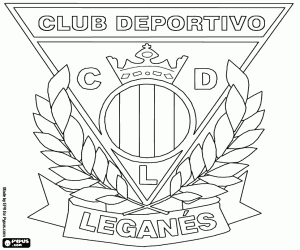 Colorear Escudo del CD Leganés