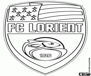 Colorear Escudo del FC Lorient