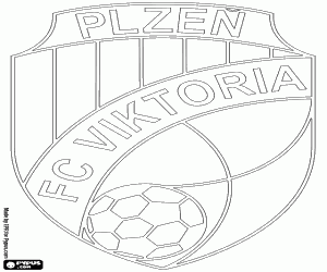 Colorear Escudo del FC Viktoria Plzeň