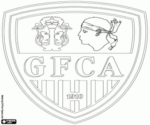 Colorear Escudo del GFC Ajaccio