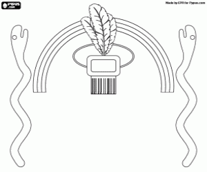 Colorear El escudo del imperio inca