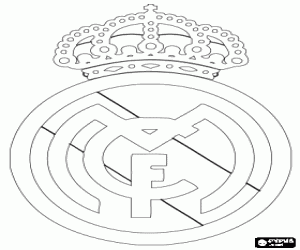 Colorear Escudo del Real Madrid CF