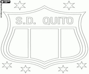 Colorear Escudo SD Quito, Deportivo Quito