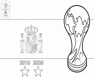 Colorear España, campeona del mundo 2026