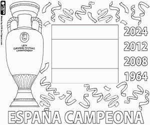 Colorear España, campeona Eurocopa 2024