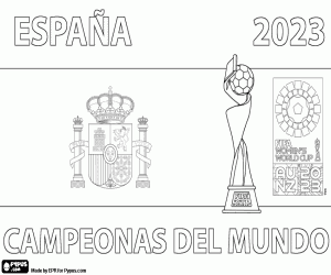 Colorear España, campeonas del mundo 2023