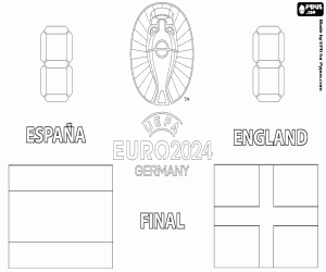 Colorear España-Inglaterra, Eurocopa 2024