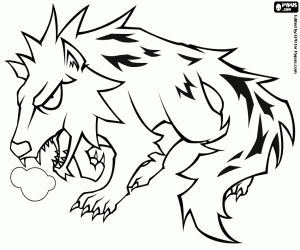 Colorear El espectro Perro negro