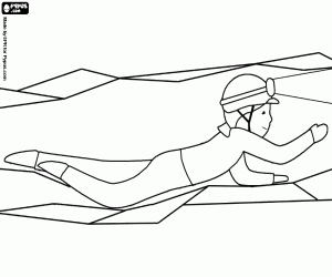 Colorear Espeleóloga en la gruta estrecha