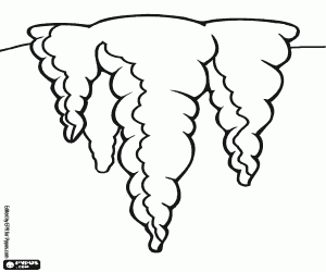 Colorear Unas estalactitas de la mina