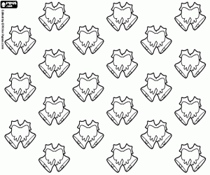 Colorear Estampado con campanas navideñas