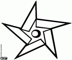 Colorear Una estrella ninja, una shuriken