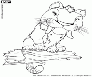 Colorear El extraño tigre de los Croods