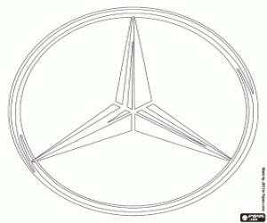 Colorear La famosa estrella de Mercedes
