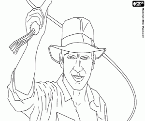Colorear Famoso personaje, Indiana Jones