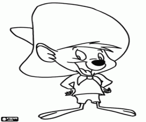 Colorear El famoso ratón Speedy Gonzales