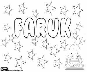 Colorear Faruk, variante de Faruq