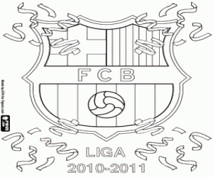 Colorear FC Barcelona, campeón 2010-2011