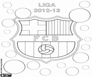 Colorear FC Barcelona, campeón 2012-2013