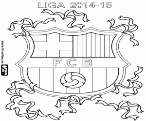 Colorear FC Barcelona, campeón 2014-2015