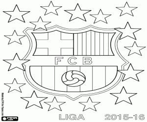Colorear FC Barcelona, campeón 2015-2016
