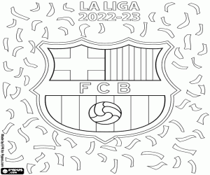 Colorear FC Barcelona, campeón 2022-2023