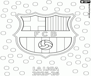 Colorear FC Barcelona, campeón 2025-2026