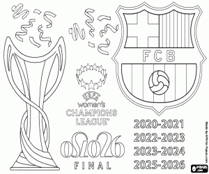 Colorear FC Barcelona,Champions 2025-2026