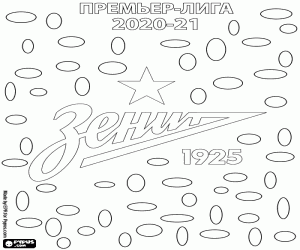 Colorear FC Zenit, campeón 2020-2021