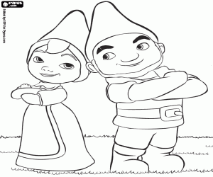 Colorear La felicidad de Gnomeo y Julieta