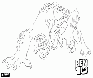 Colorear Feral, un alienígena de Ben 10